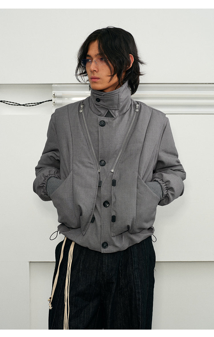 Stand collar cotton jacket