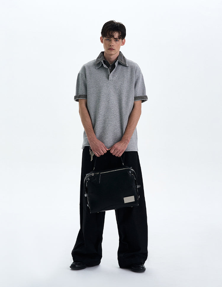 Stitched faux two-piece T-shirt