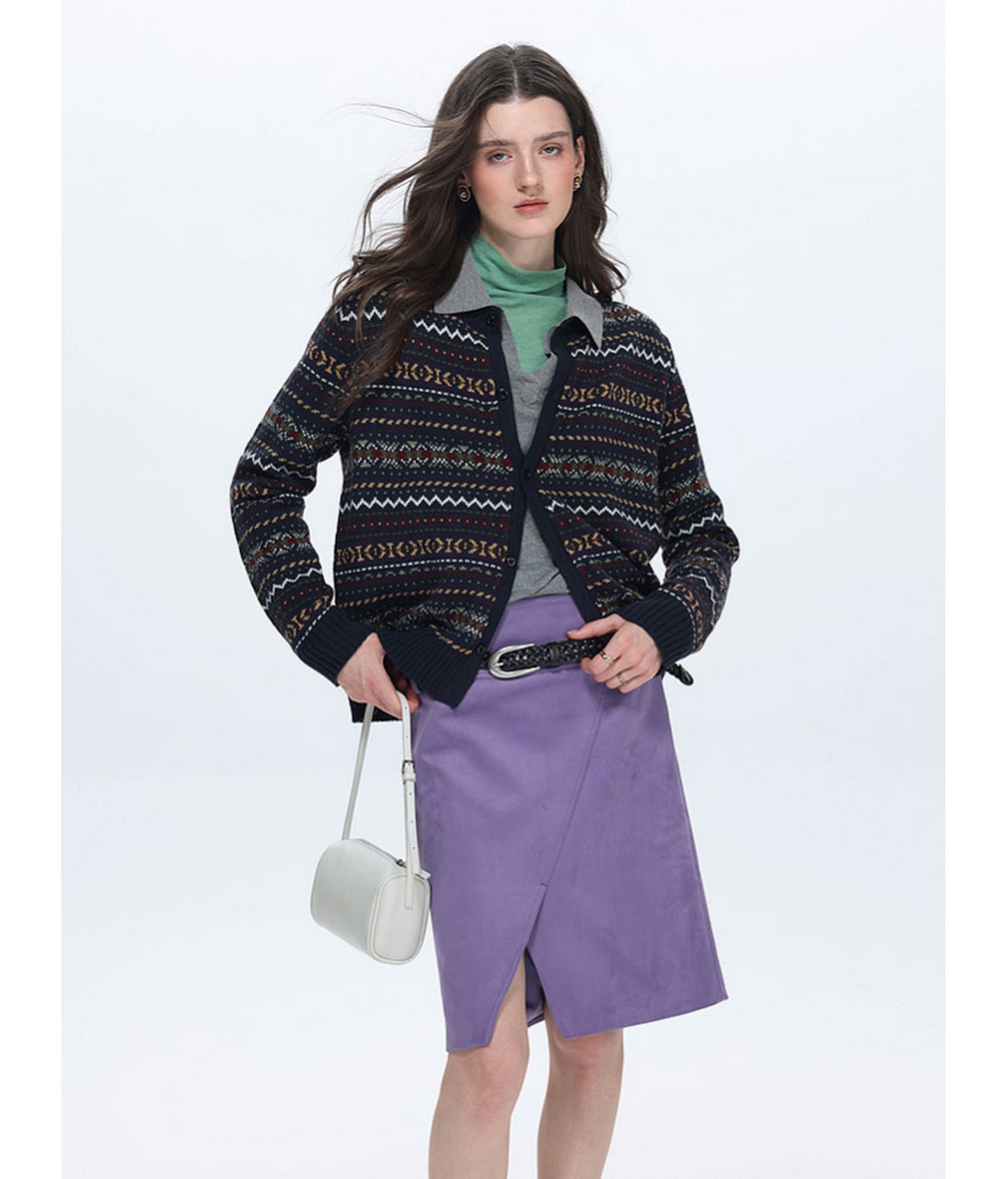 Short-Length Waist-Cinched Cardigan