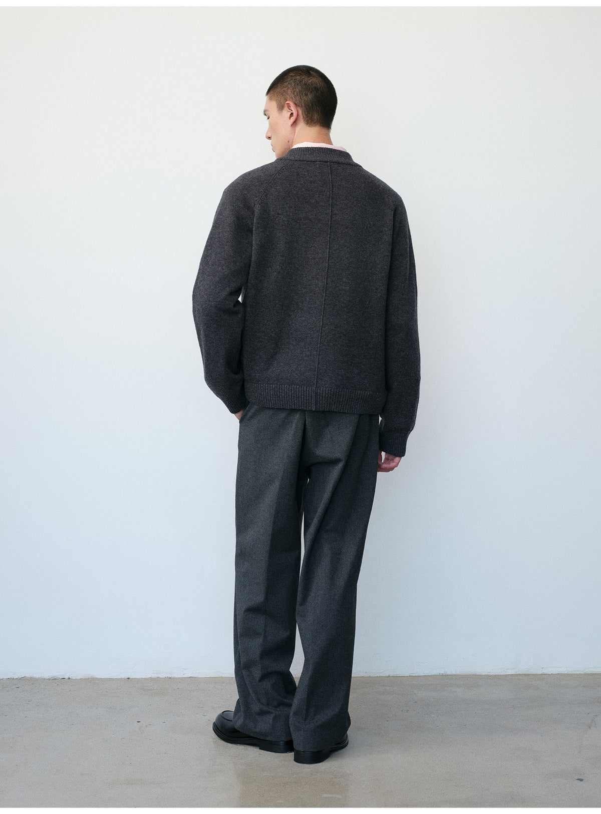 Pure Wool Zipper Cardigan
