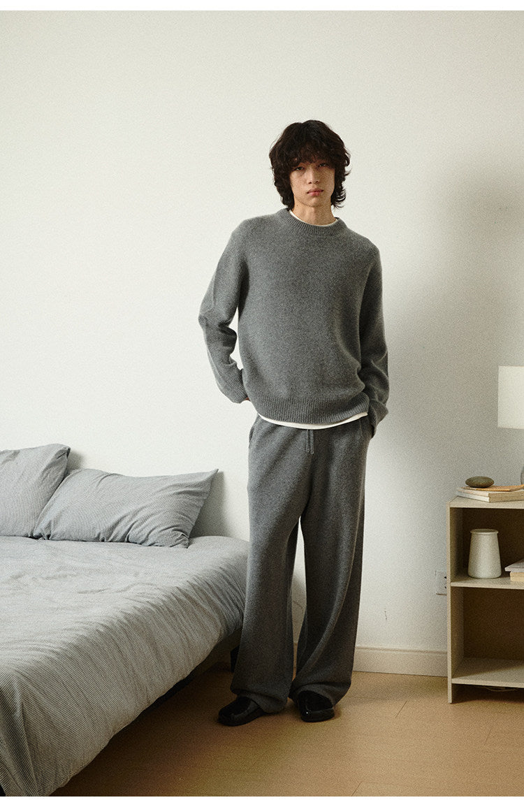 Wool & Cashmere Blend Crew Neck Sweater