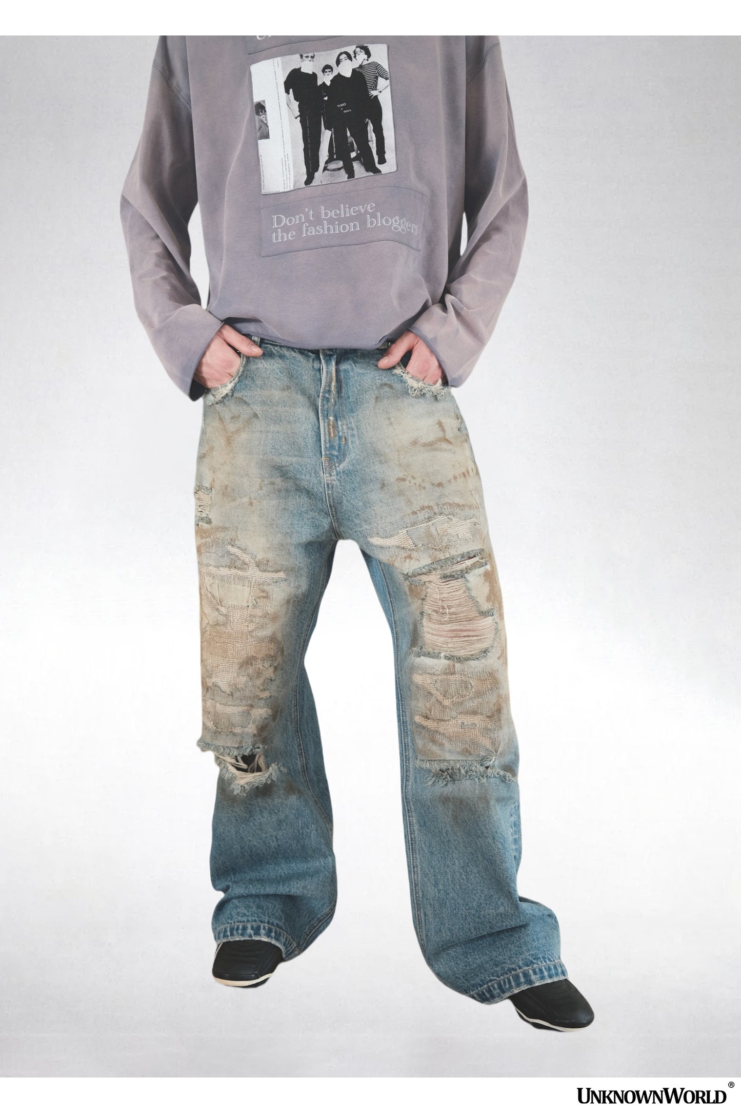 Destroy Mud Dyed Straight Jeans