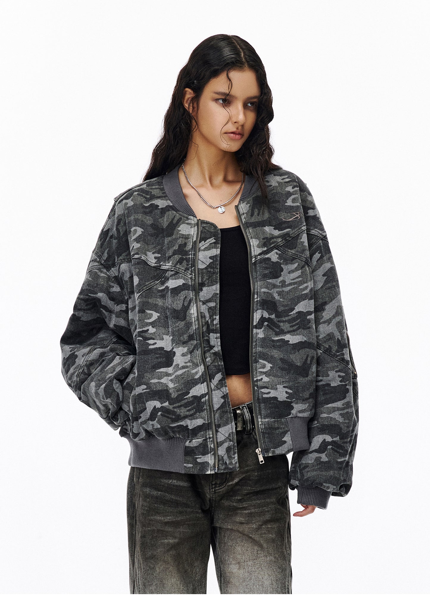 Washed Camouflage Cotton Jacket