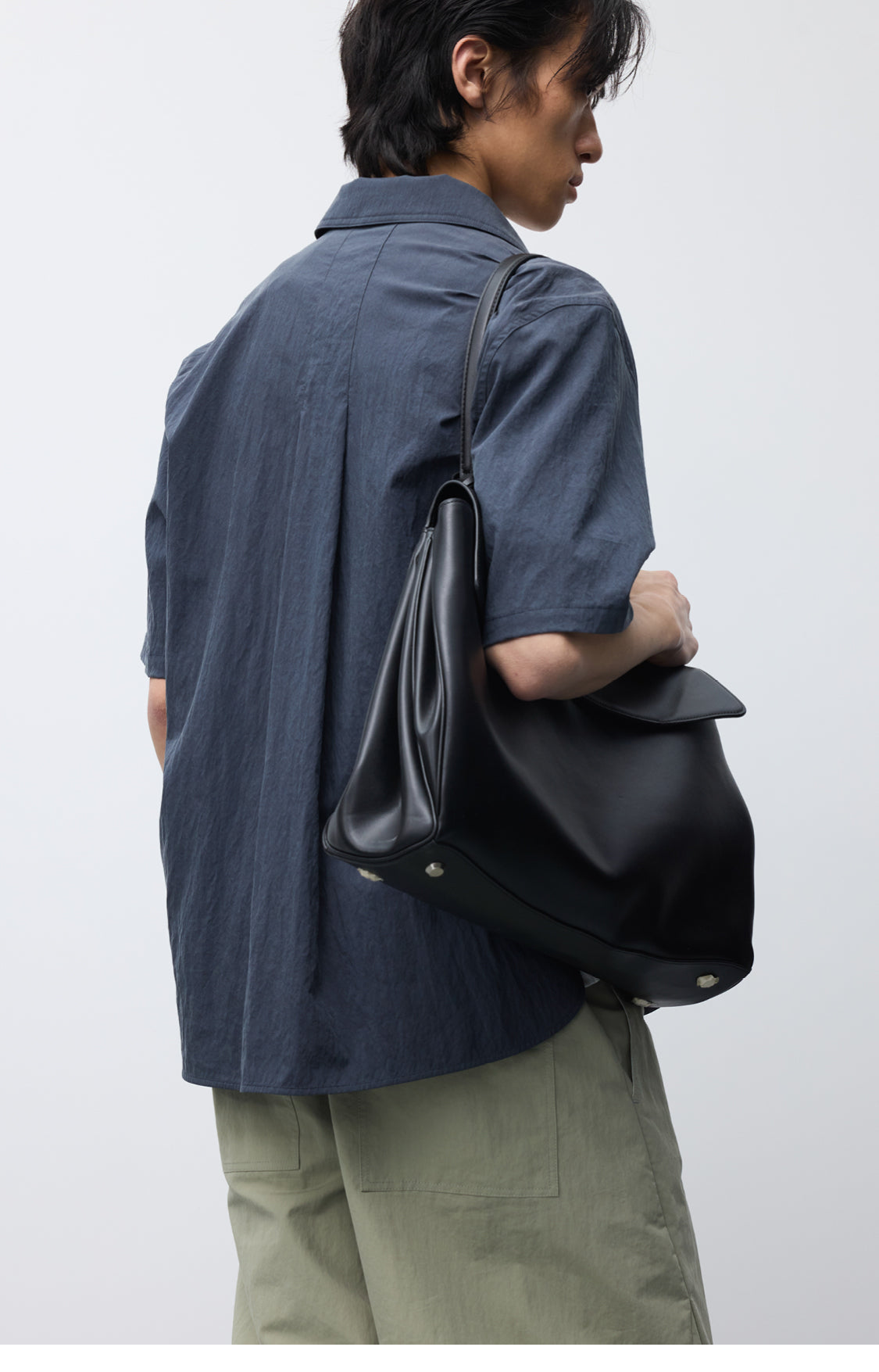 Nylon Curved Stitch Zipper Shirt