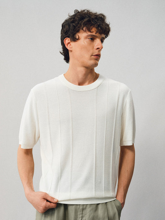 Tencel and Linen Blend Knit Shirt
