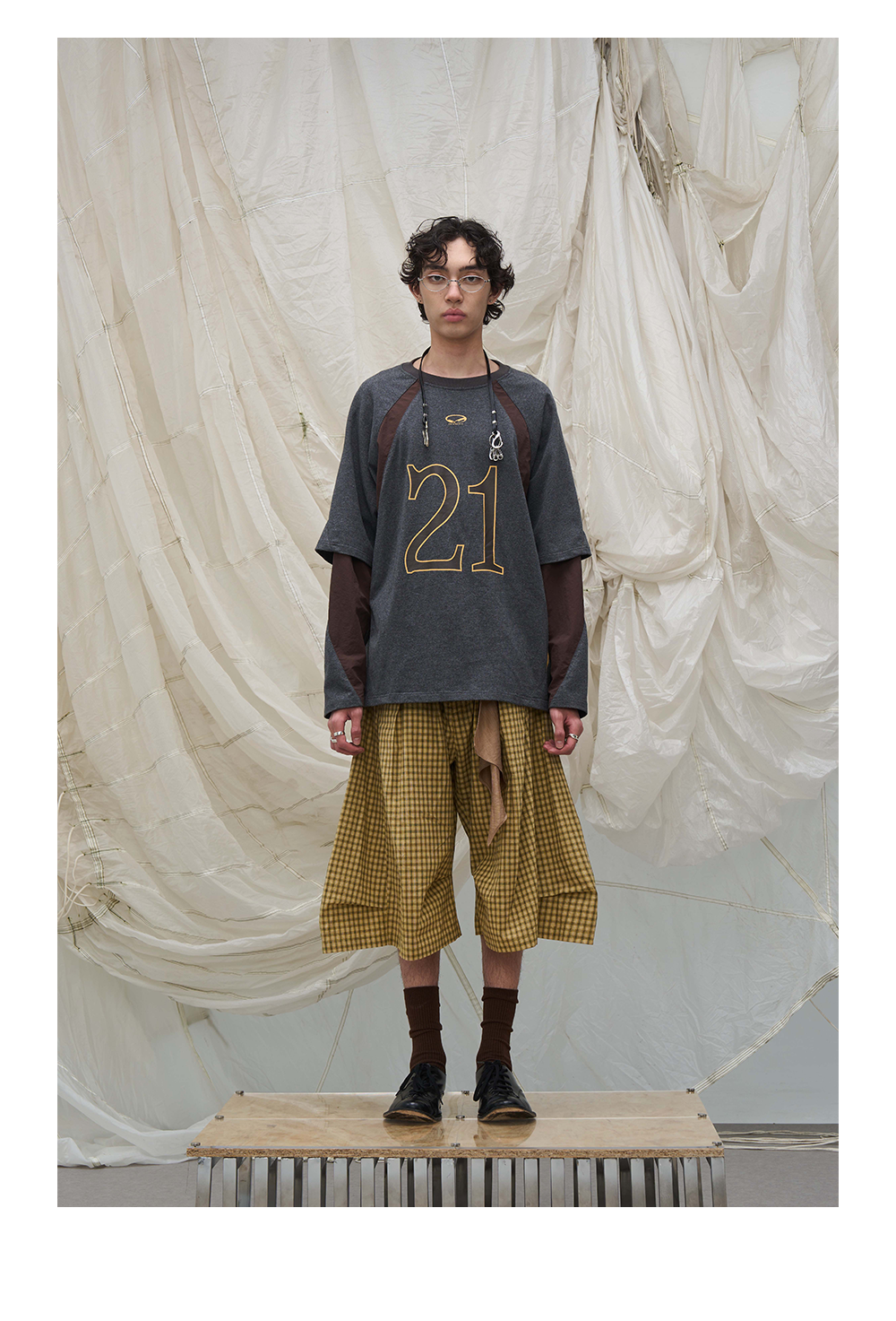 Faux two-piece T-shirt