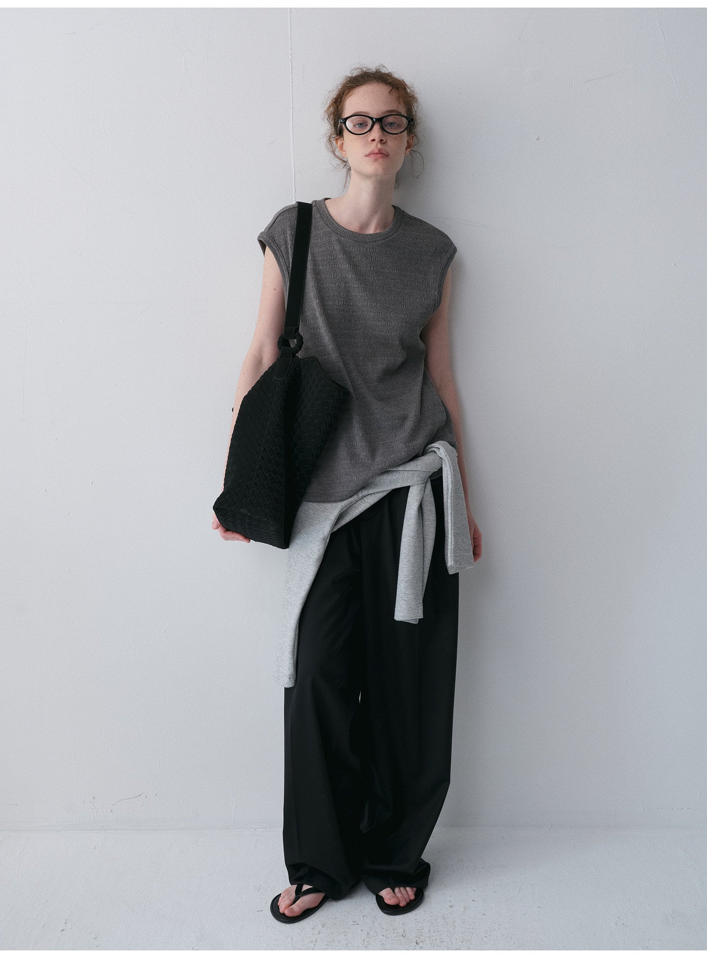 Cotton-Blend Sleeveless Shirt