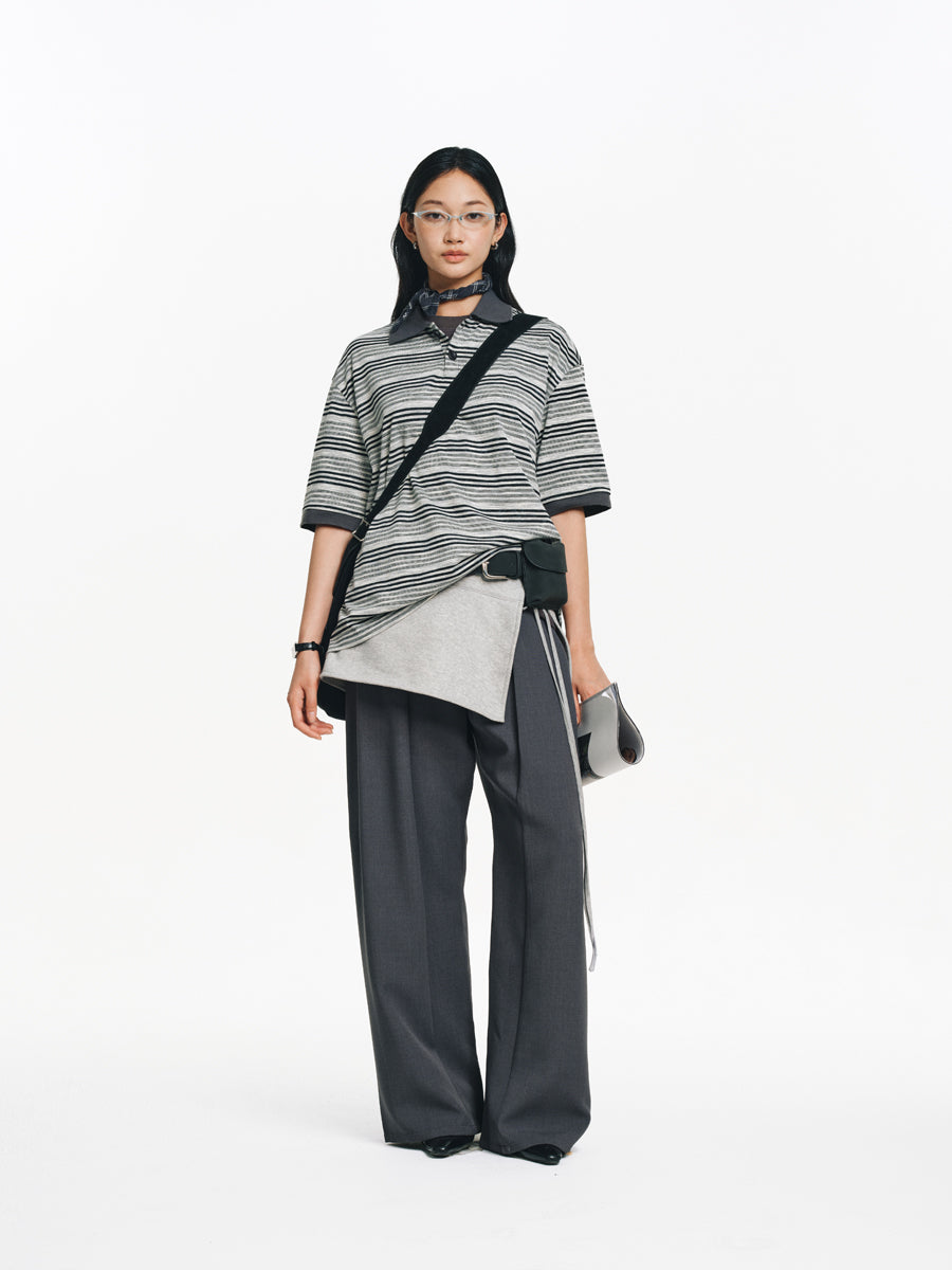 Drop Shoulder Polo Shirt