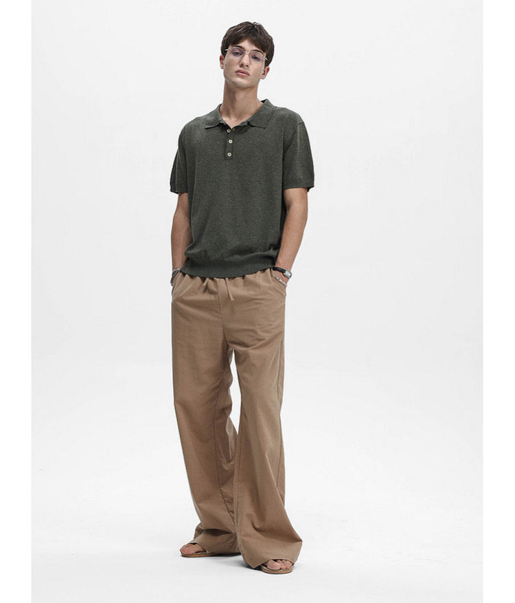 Simple Knit Polo Shirt