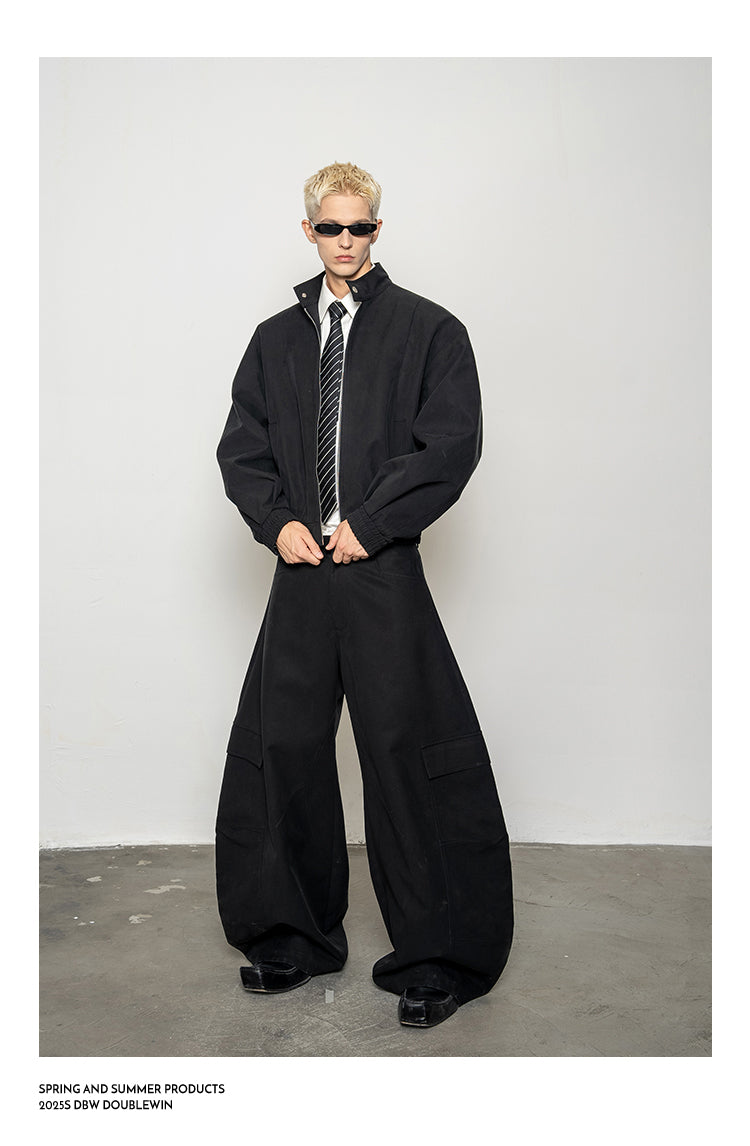 Wide Stand Collar Jacket