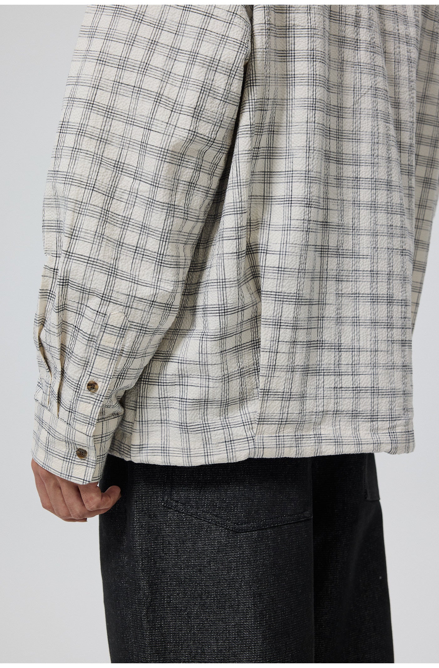 Cotton Textured Bubble Check Shirt