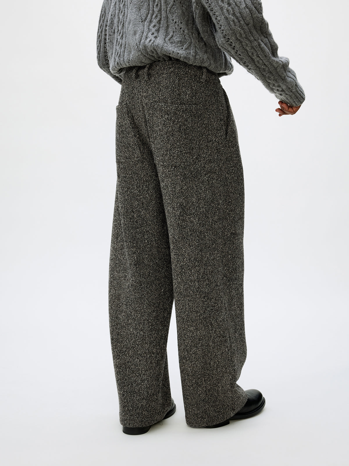 Tweed Loose Casual Pants