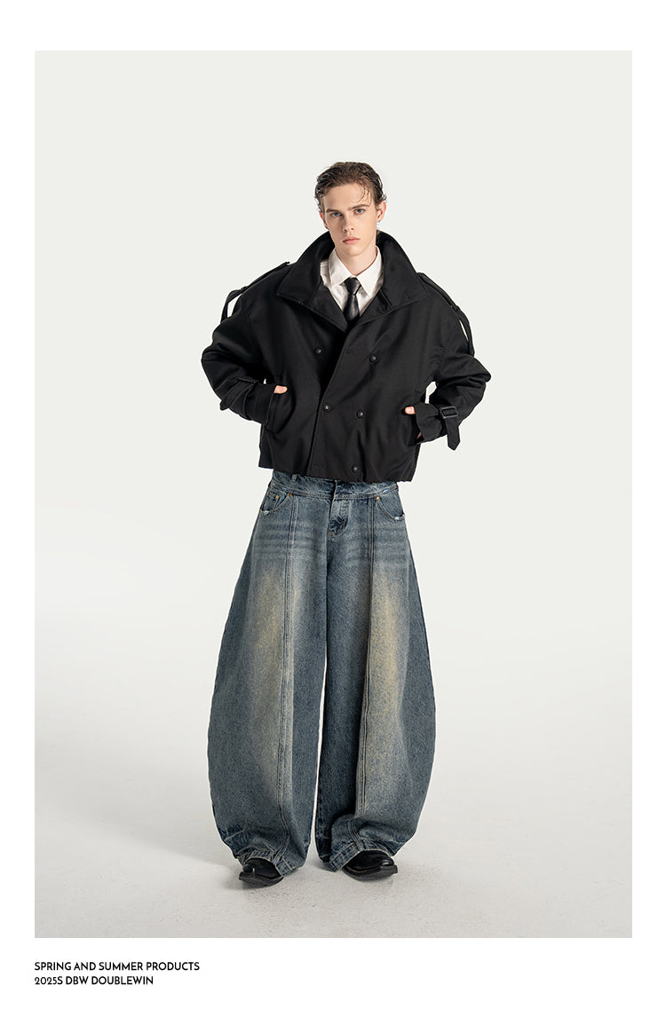 Stand Collar Wide Quilted Jacket