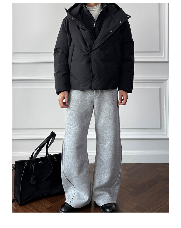 Diagonal-Front Down Jacket