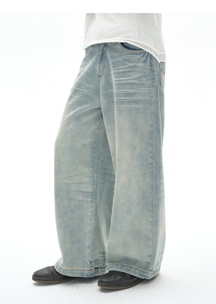 Water Ripple Denim Pants