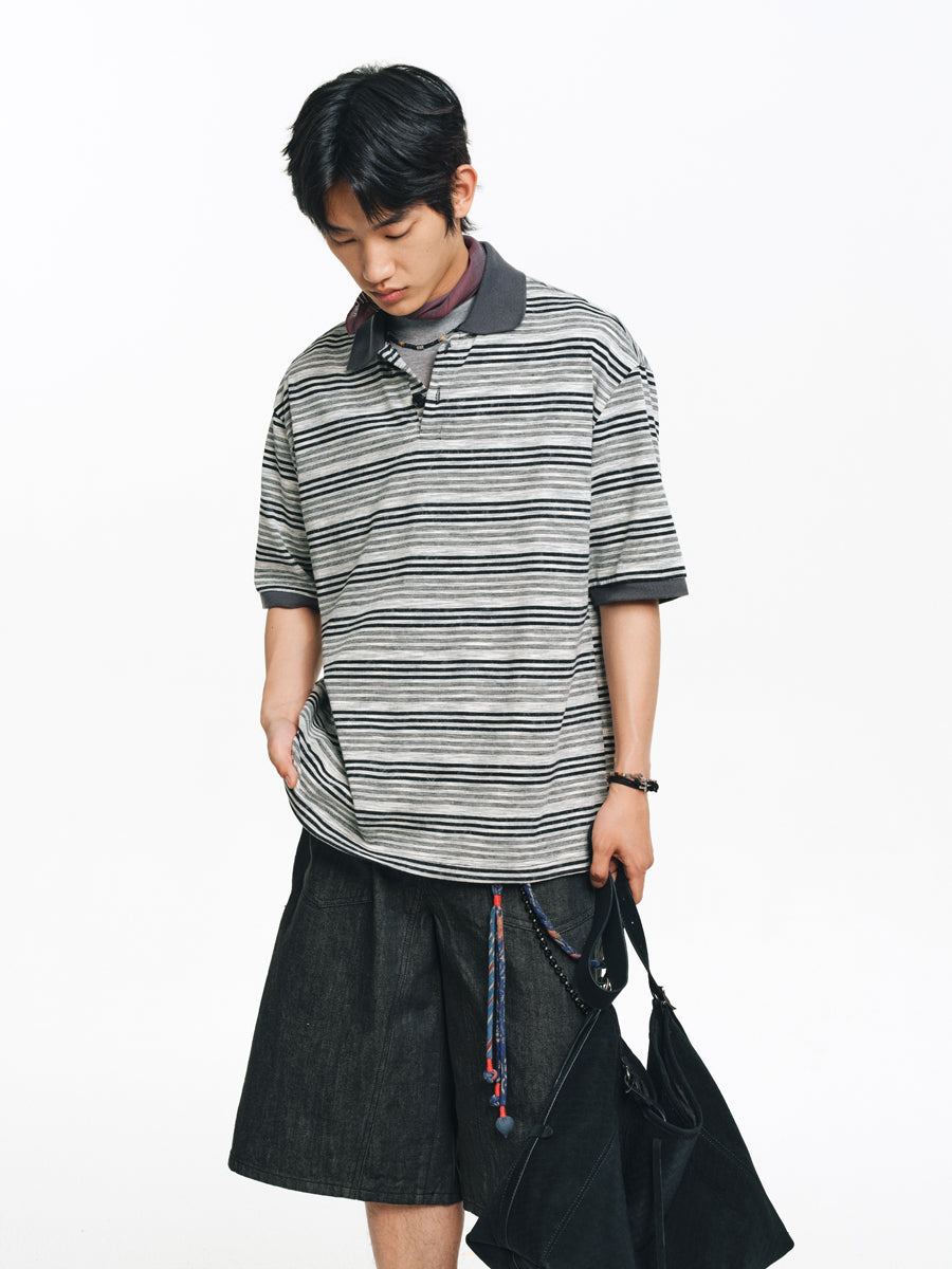 Drop Shoulder Polo Shirt