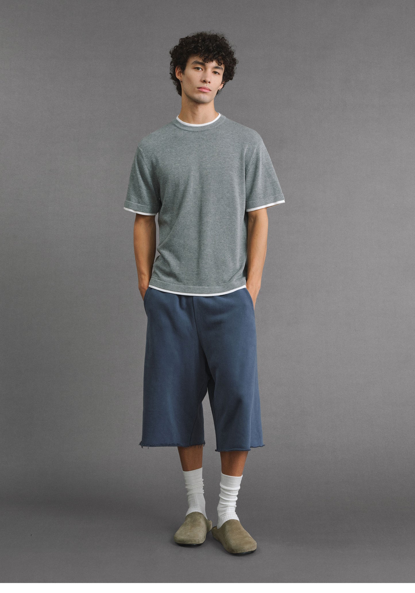 Retro-Style Cotton Shorts