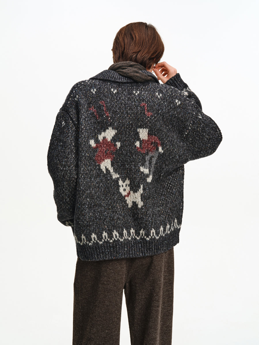 Jacquard Blend Cardigan