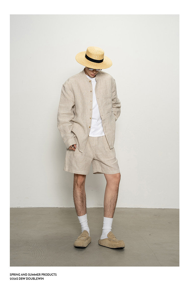Relaxed-Fit Lightweight Linen Shirt Set