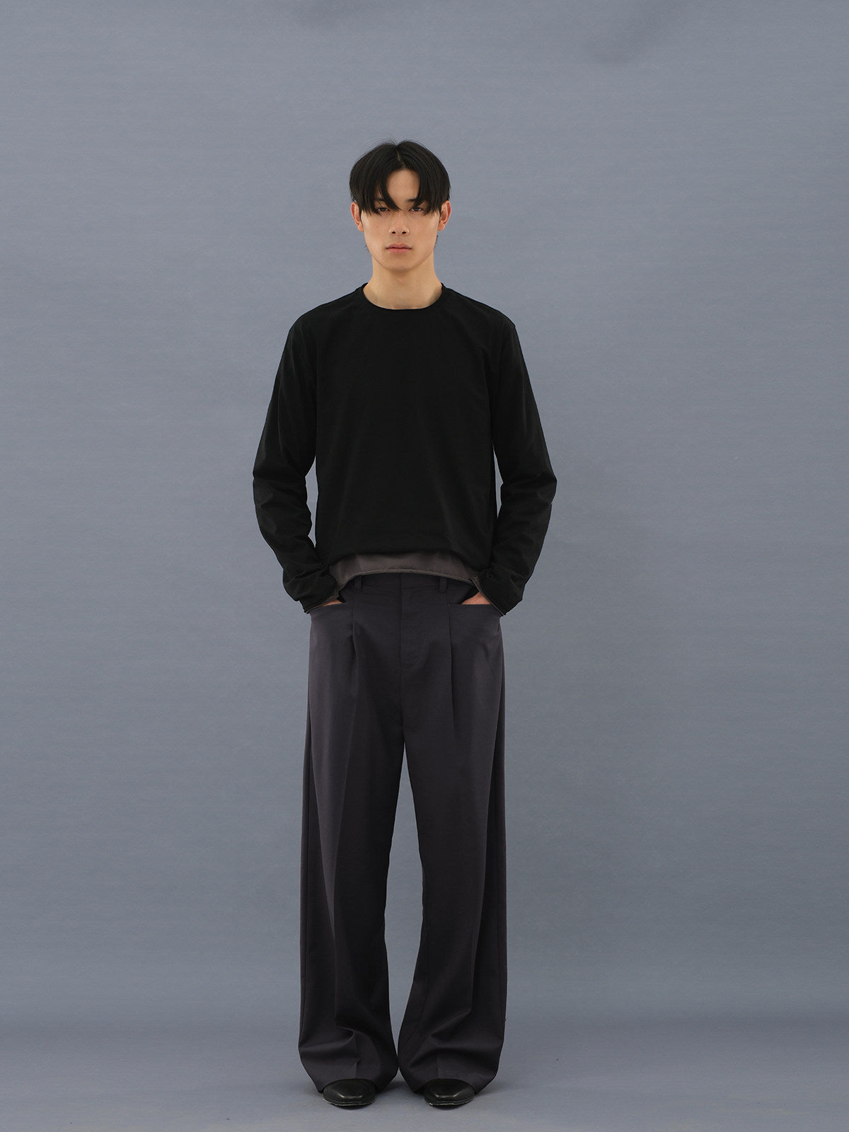 T-shirt with Roll-Up Sleeves