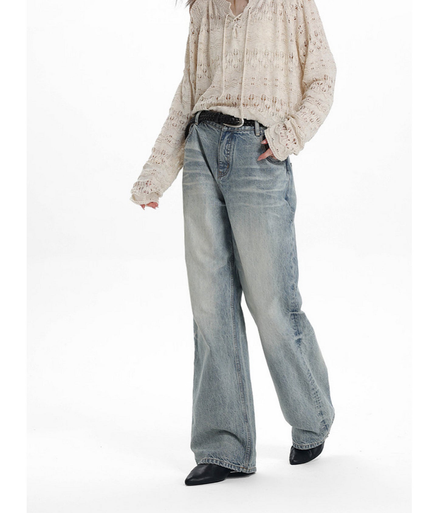 Vintage Heavy-Duty Honeycomb Denim Pants