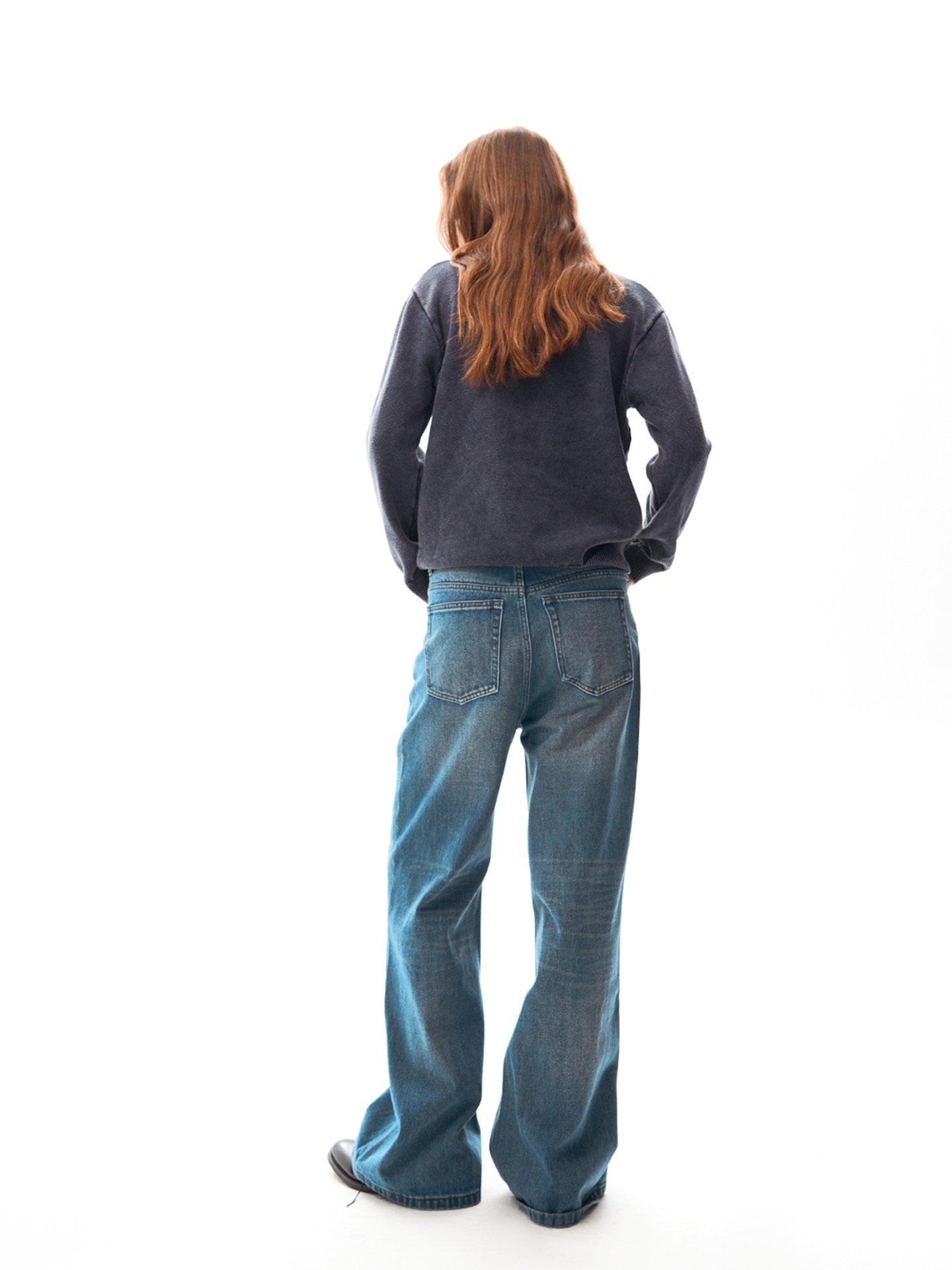 Vintage-washed jeans