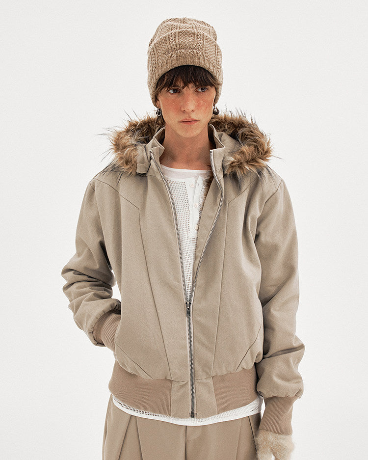 Detachable Fur Collar Cotton Jacket