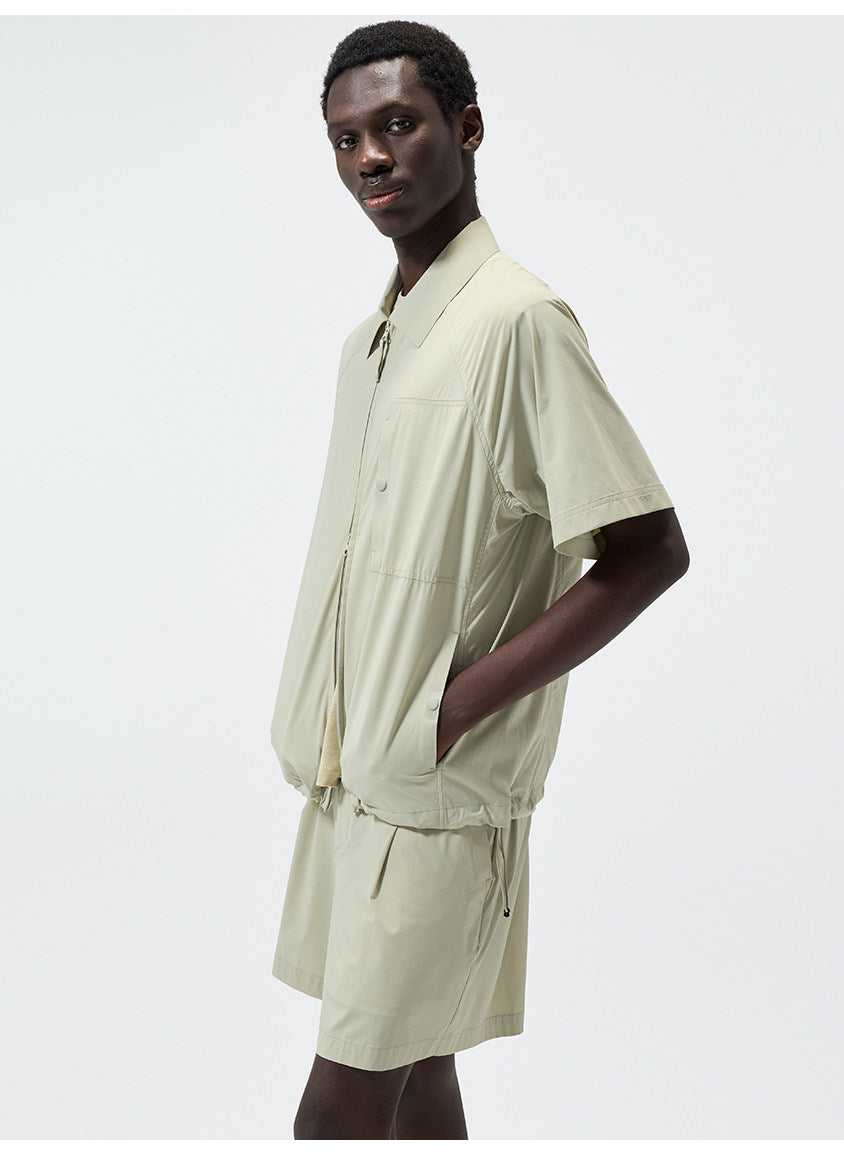 Nylon-Laminated Multi-Pocket Shirt