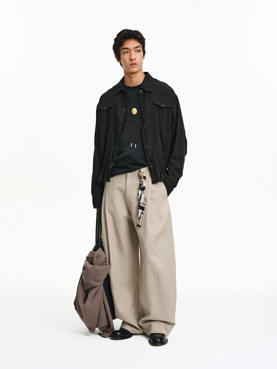 Cotton Blend Casual Pants