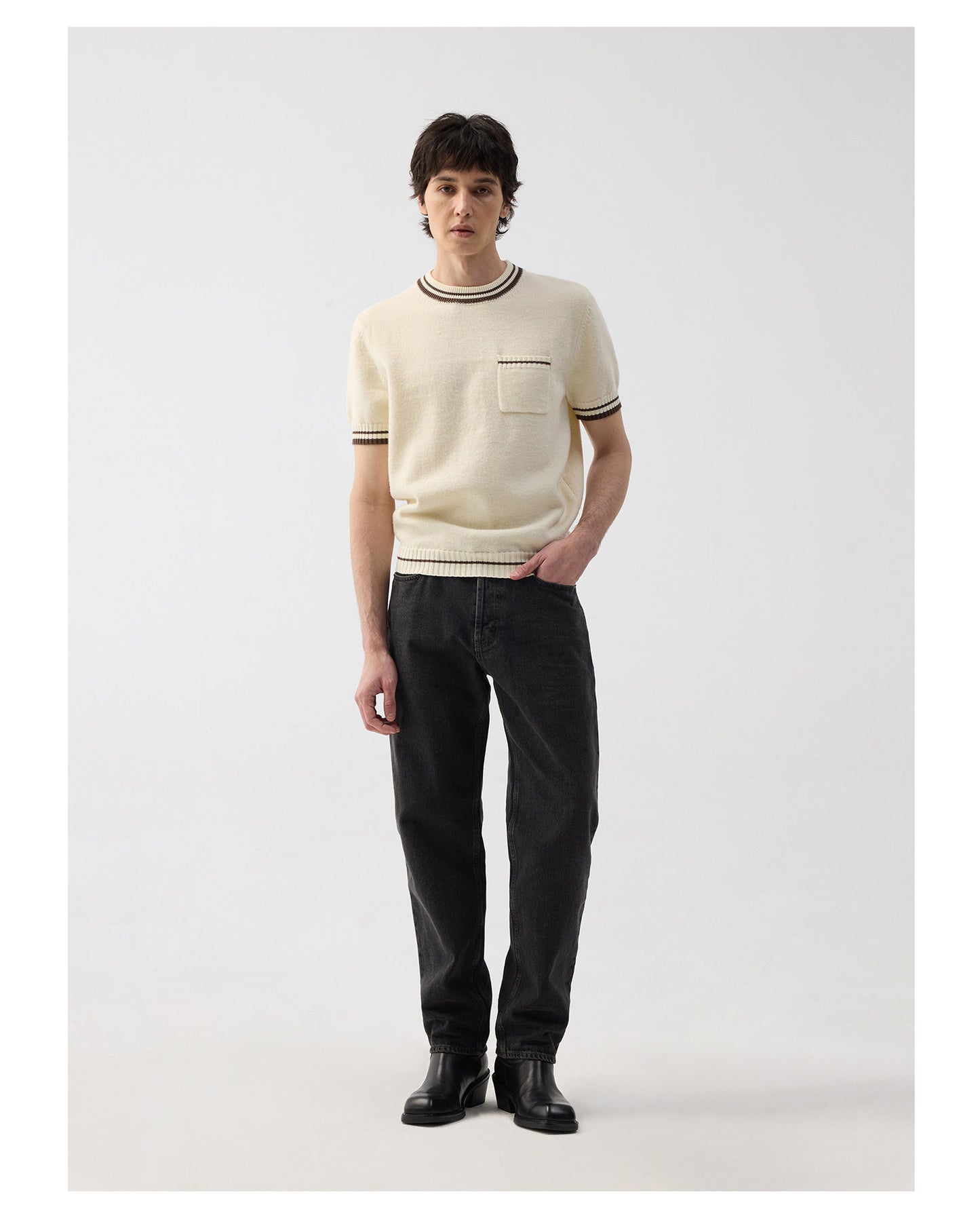 Casual Knit Crew Neck Shirt