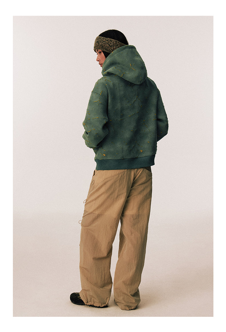 Crack Pattern Hooded Sweatshirt