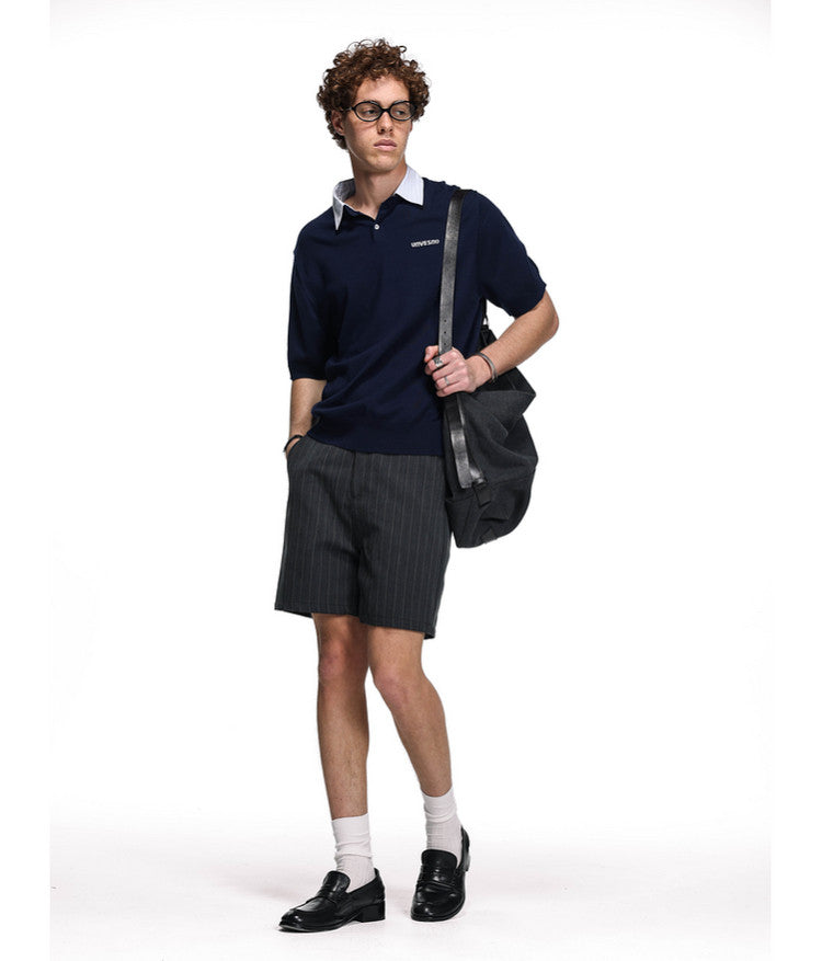 Unisex Removable Collar Polo Shirt