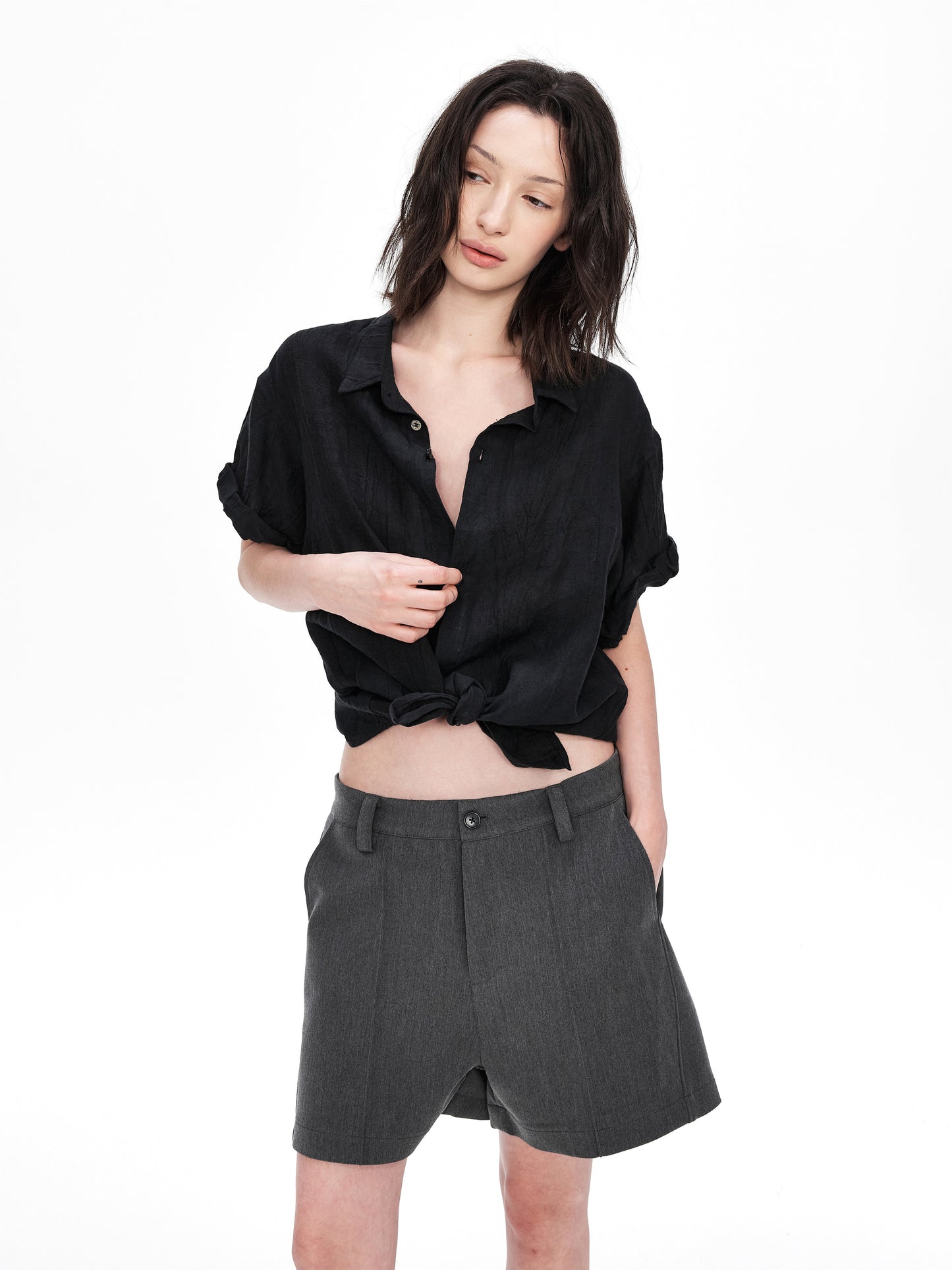 Roll-Up Sleeve Casual Shirt