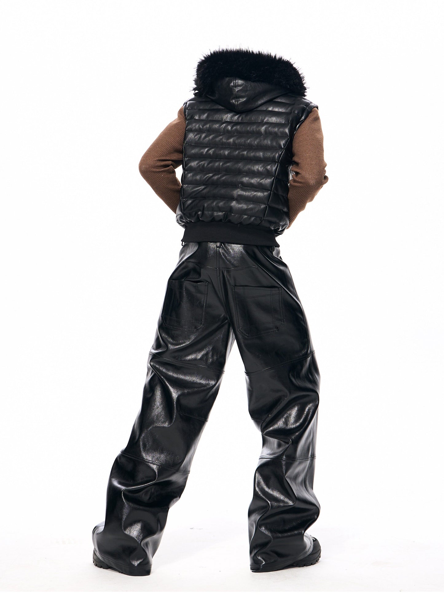 Original Hand-Painted Leather Pants