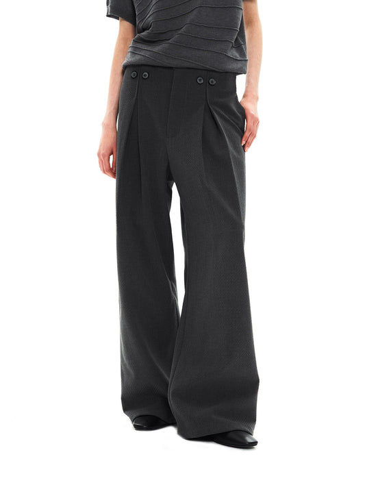 Mirror Pleat Casual Pants