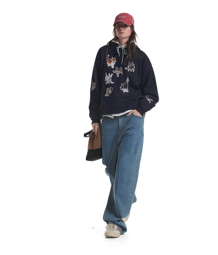 Printed Fleece Hoodie