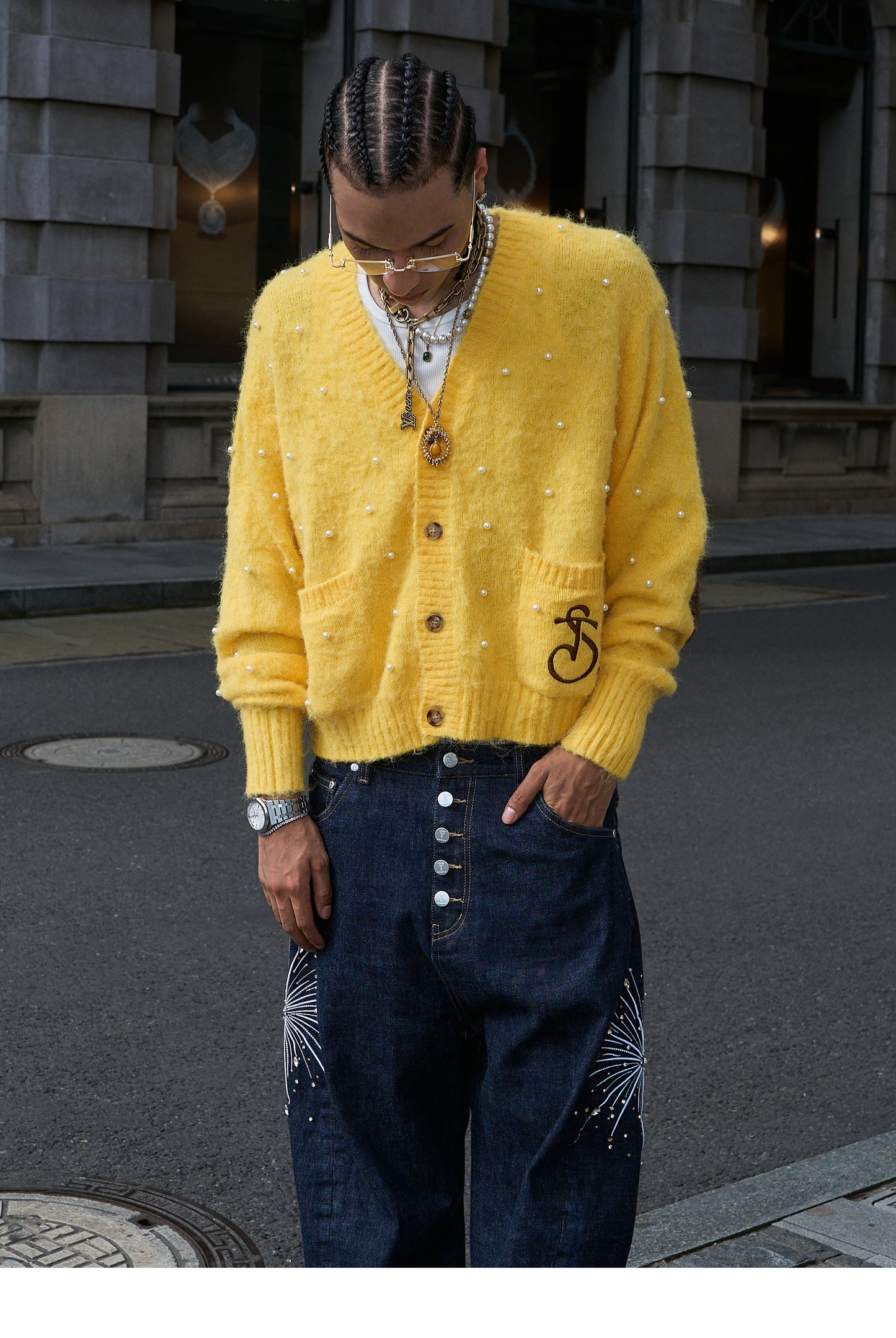 Pearl Short Wide Cardigan