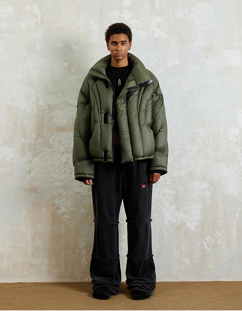 Wide Deconstructed Line Down Jacket