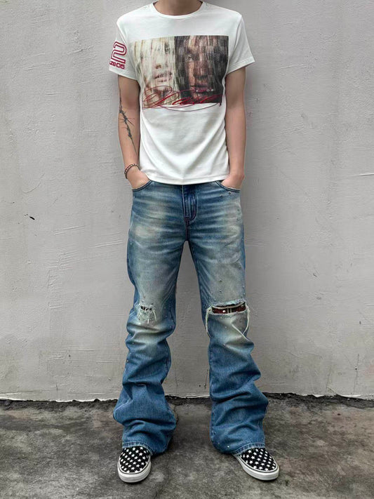 스터드 체크 패치워크 진