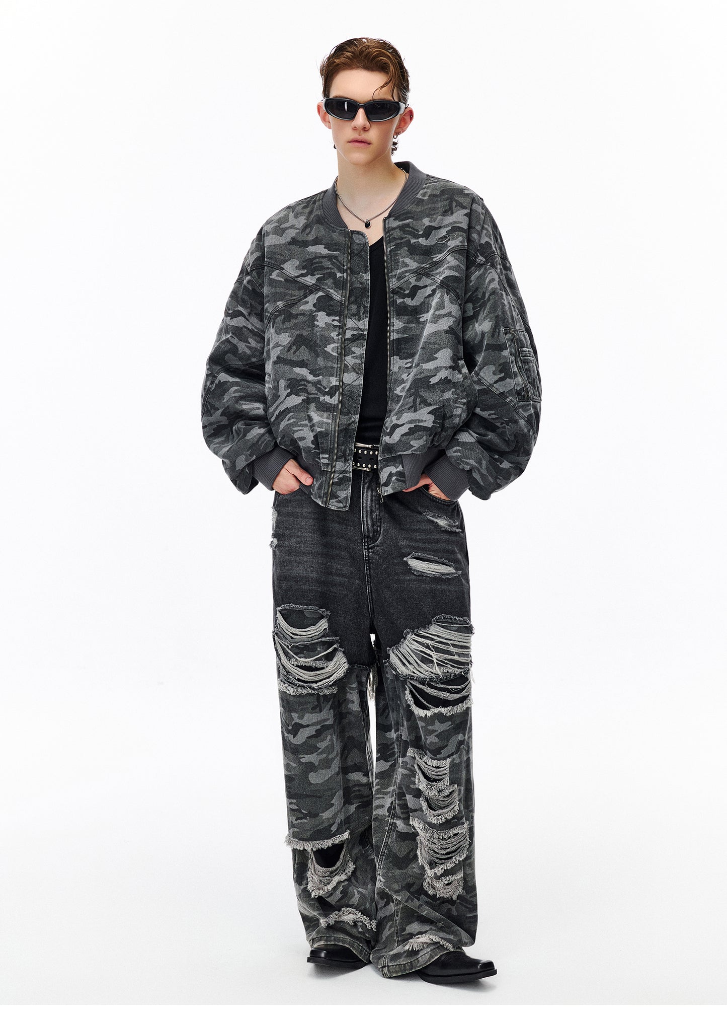 Washed Camouflage Cotton Jacket