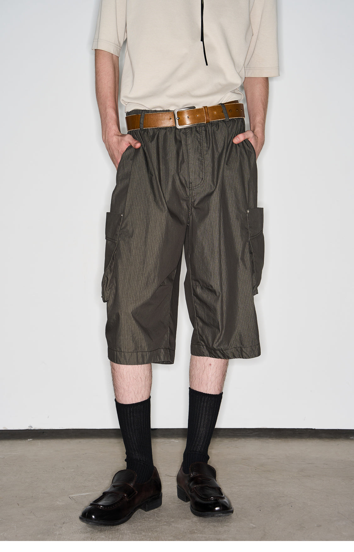 Herringbone Pattern Workwear Shorts