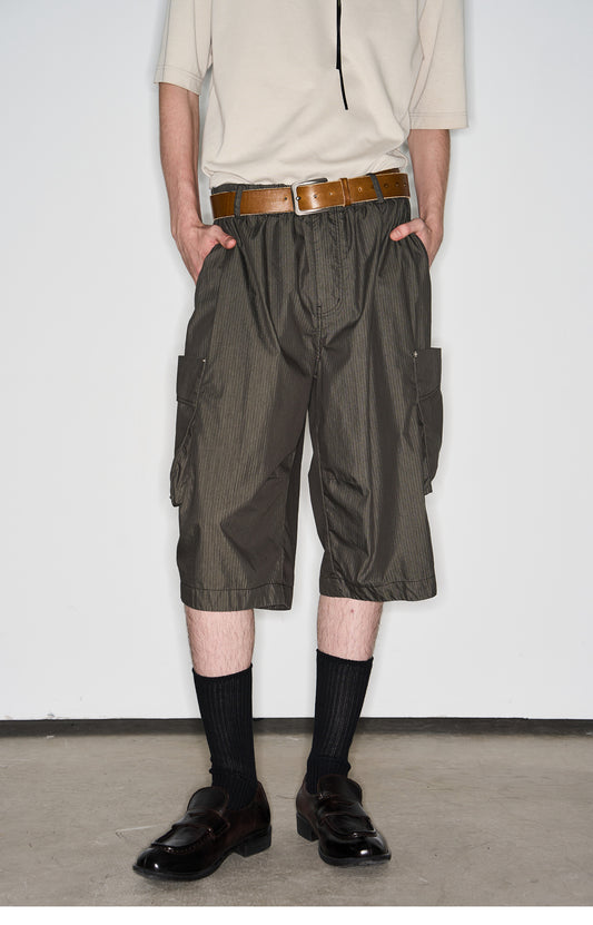 Herringbone Pattern Workwear Shorts