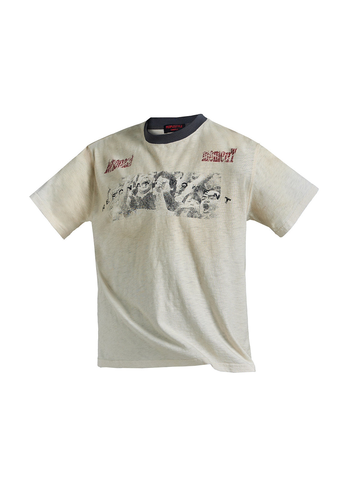 ヴィンテージダメージ加工コットンTシャツ