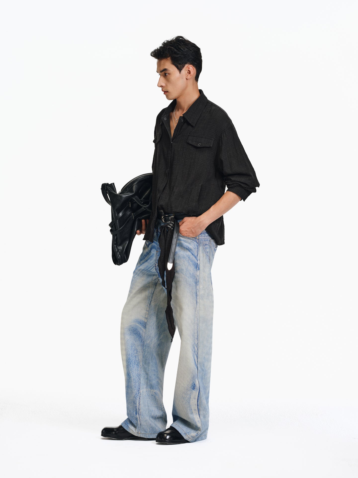 Drawstring waist shirt