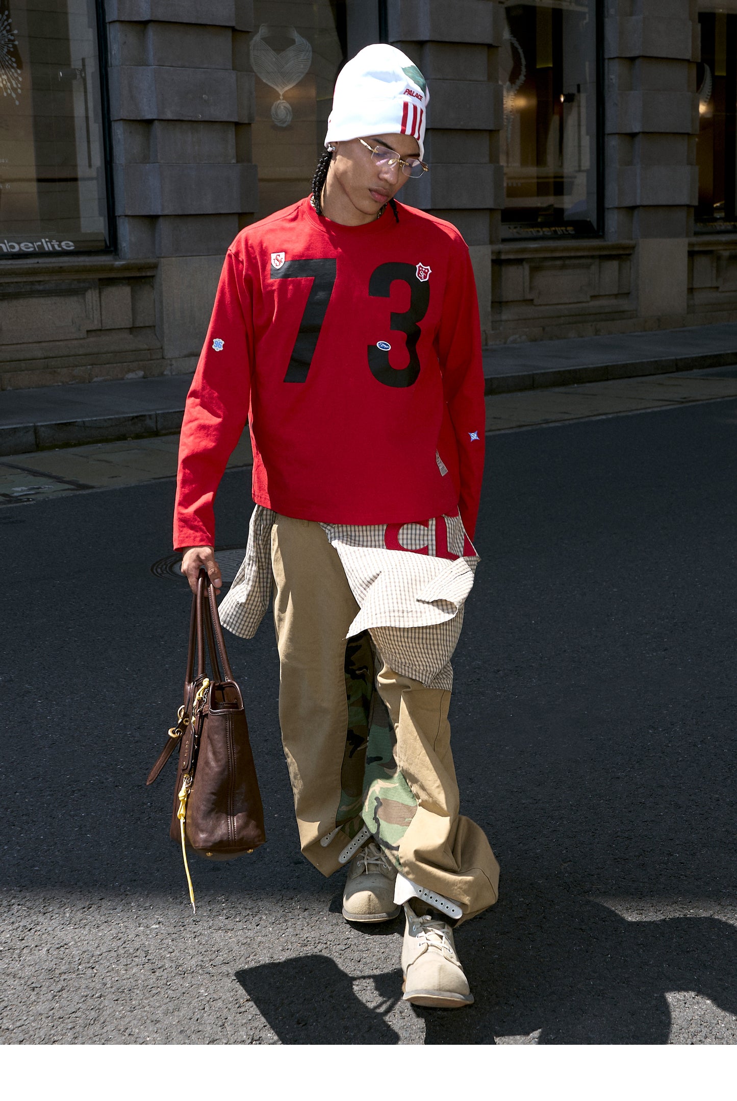 Round Neck Embroidered Print T-Shirt