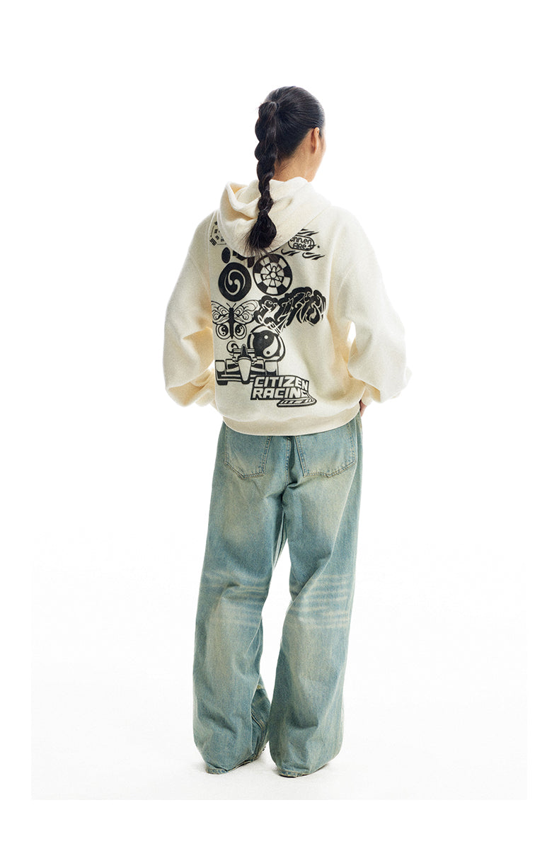 Printed Hooded Sweatshirt