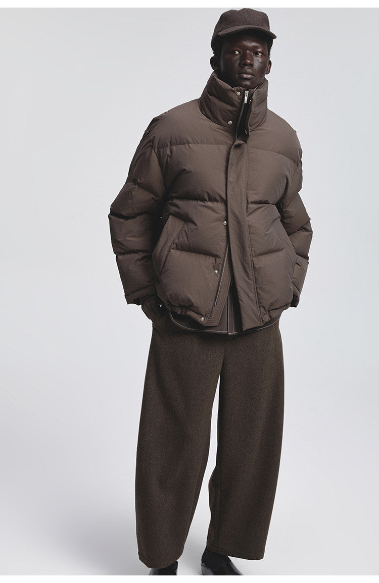 Cotton-Nylon Blend Down Jacket