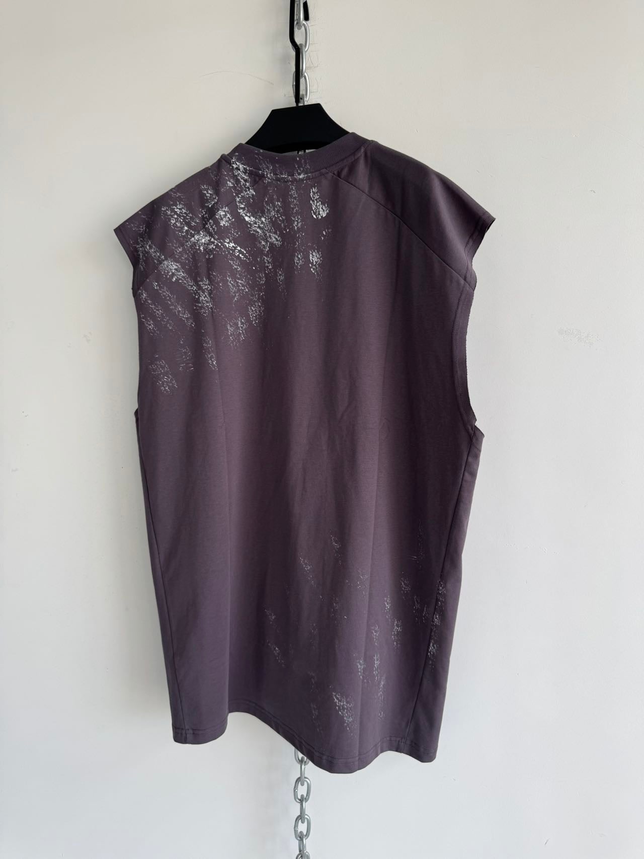 Ink dot loose sleeveless shirt