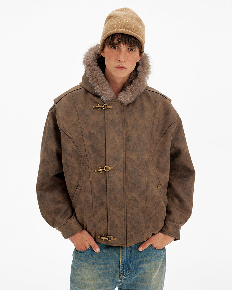 Metal Buckle Cotton Jacket