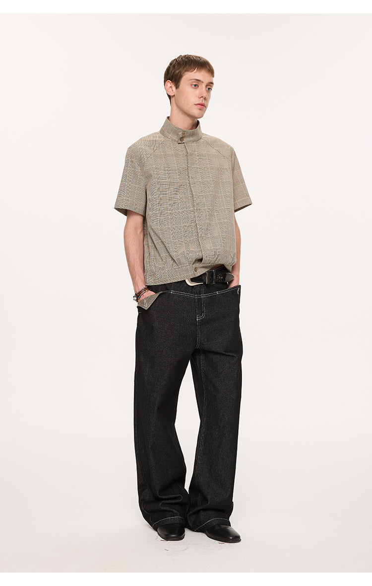 Two-pocket denim pants
